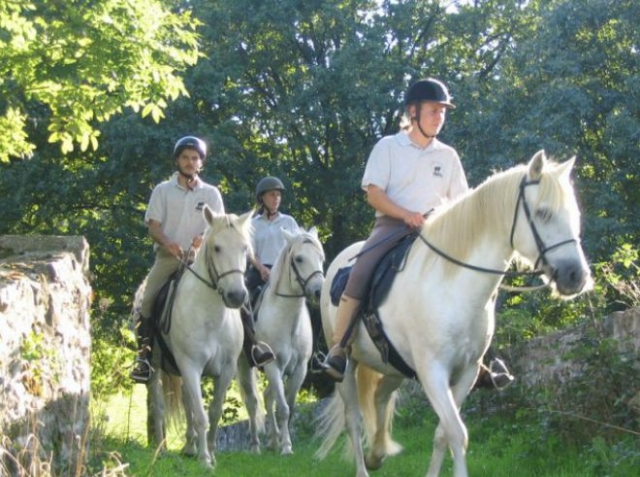  Pbaños a caballo en Mayenne por los senderos 